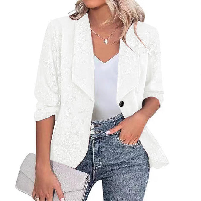 Dame Blazer med glitrende finish og moderne snit Stilla