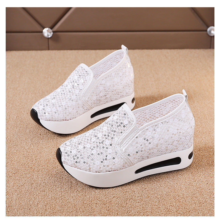 Dame mode og komfortable sneakers med glimmerdetaljer Stilla