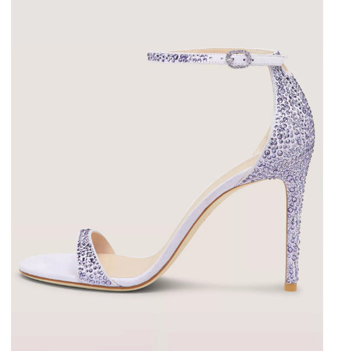 Femme Strappy Strass-dekorerede hæl sandaler Stilla