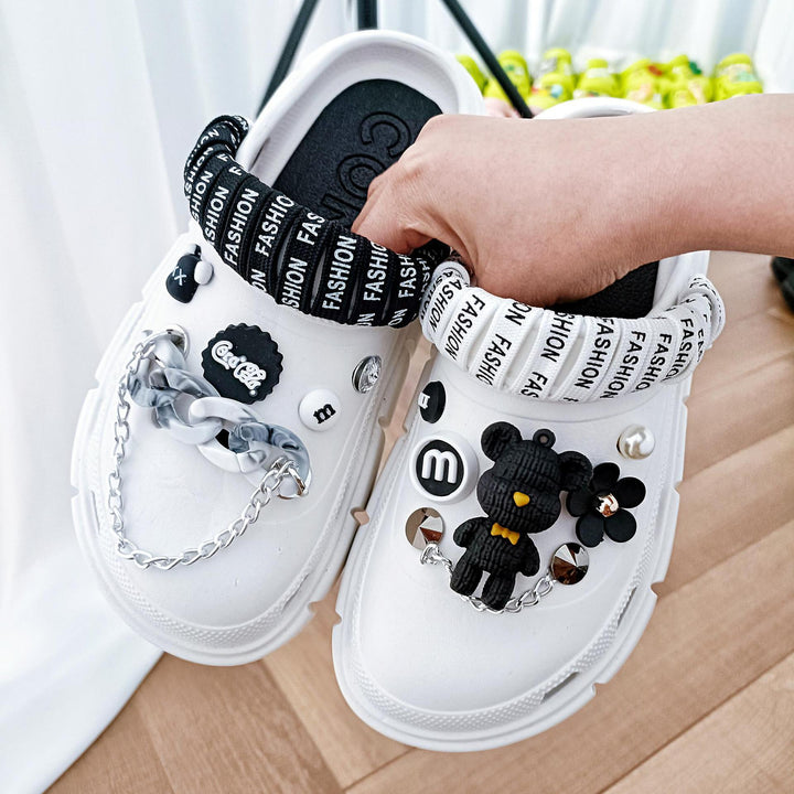 Dame trendy og fashionable Clogs med unikt dekoration Stilla
