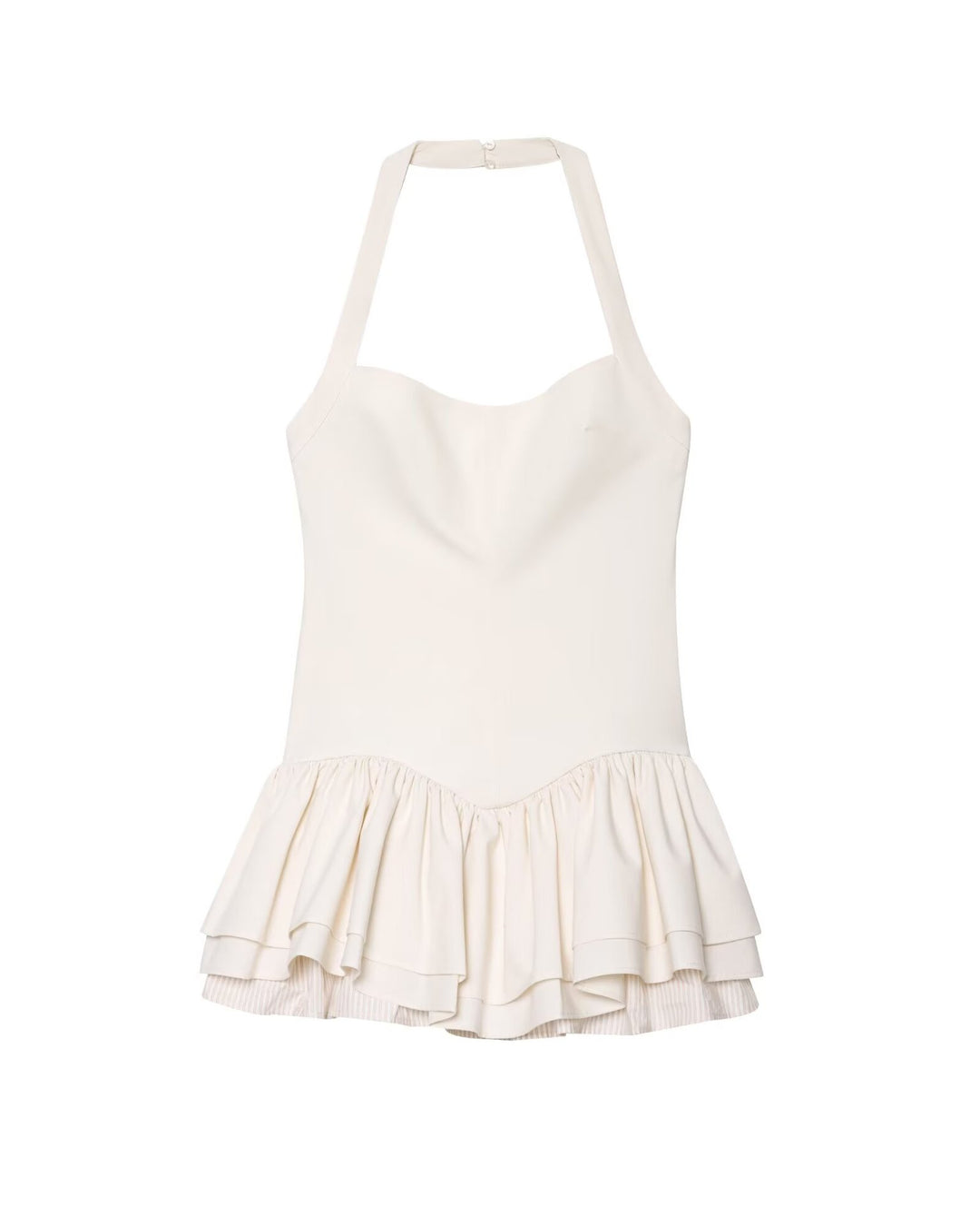 Dame Halterneck Ruffle Peplum Top Stilla