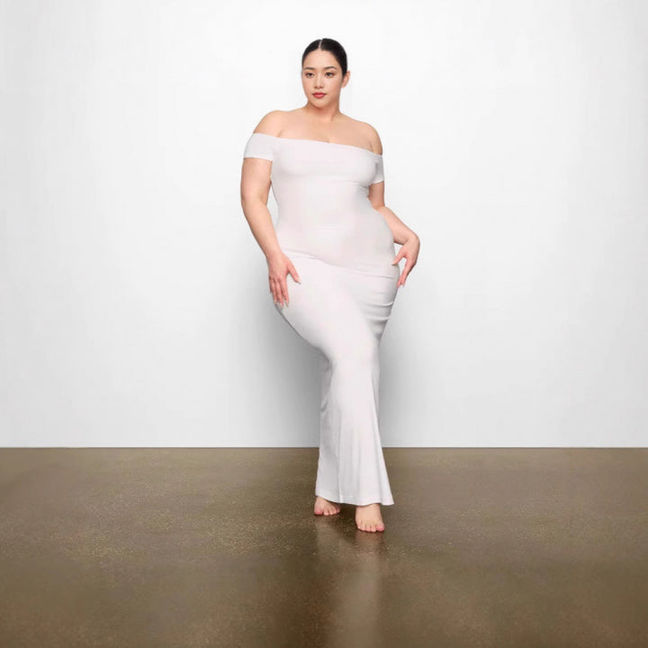 Dame Off-Shoulder Bodycon Maxi Kjole Stilla