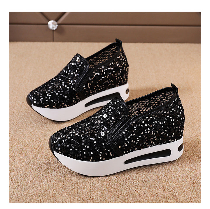 Dame mode og komfortable sneakers med glimmerdetaljer Stilla