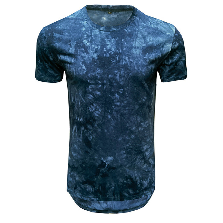 Herre T-shirt med trendy batik-look Stilla