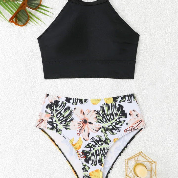 Dame Sport-Bikini med højt skåret bund og moderne Racerback Stilla