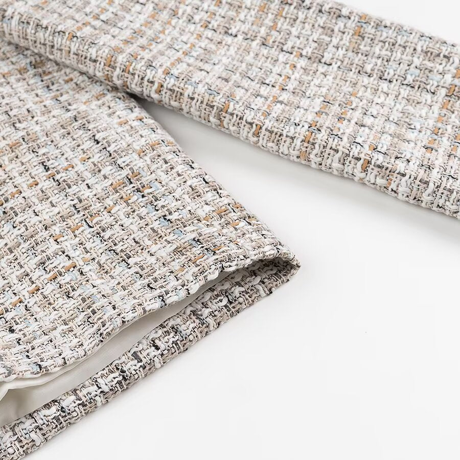 Femme Tekstureret Tweed Jakke Stilla