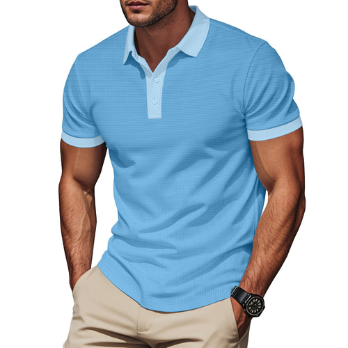 Herrer polo t-shirt med struktureret stof Stilla
