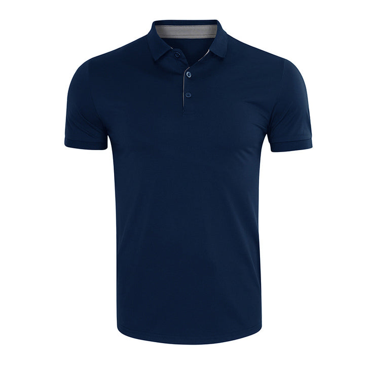 Herre fritids polo t-shirt lavet af åndbart funktionsmateriale med moderne krave Stilla