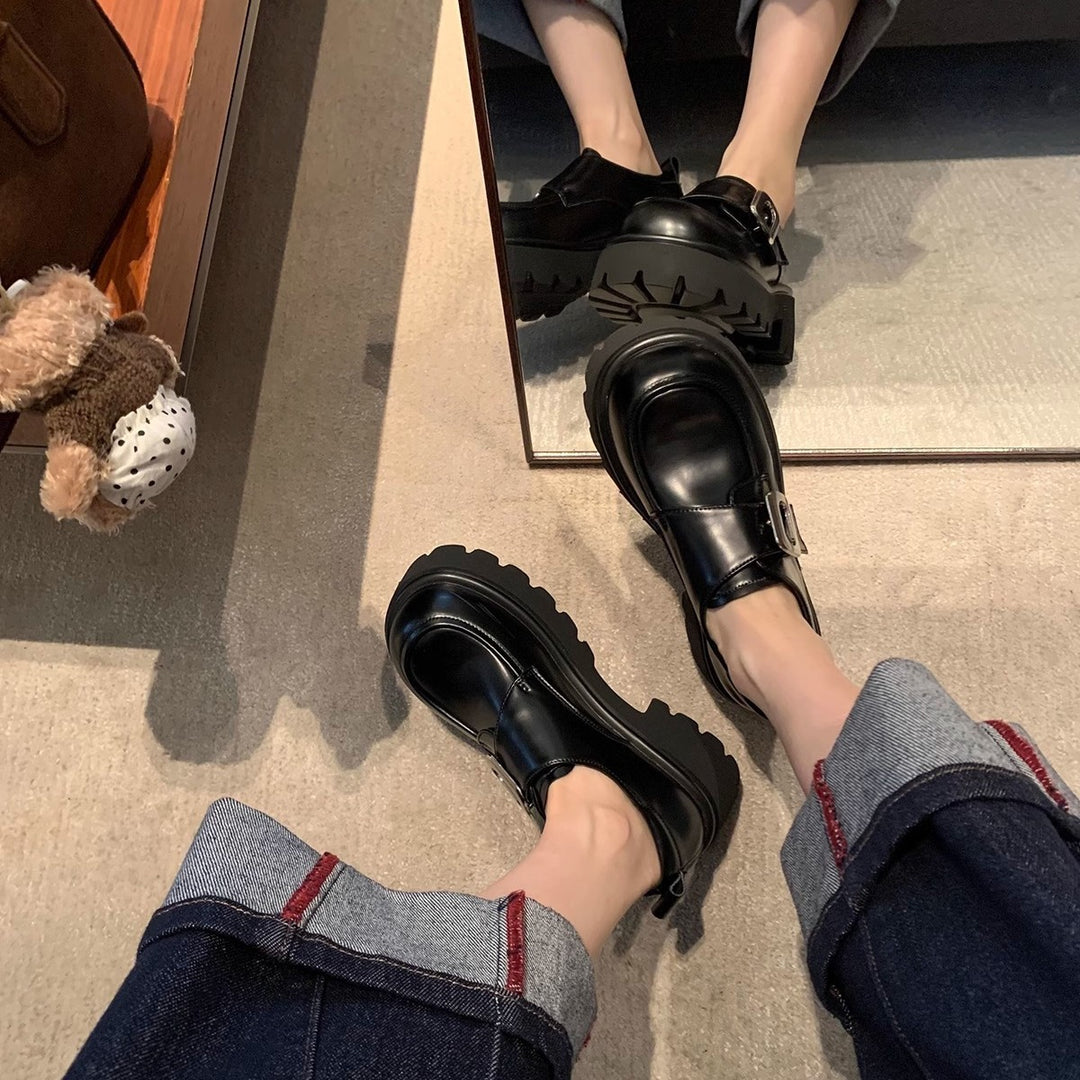 Femme Chunky Platform Spænde Loafers Stilla