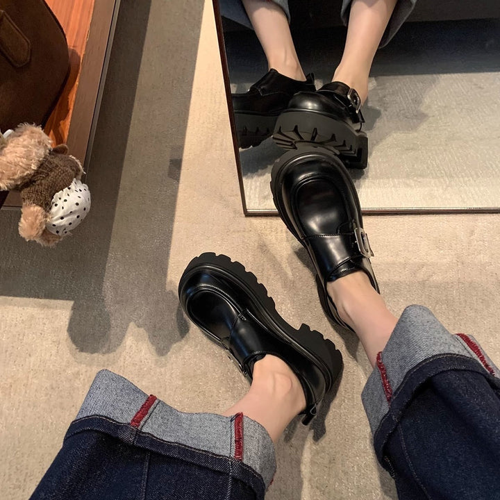 Femme Chunky Platform Spænde Loafers Stilla