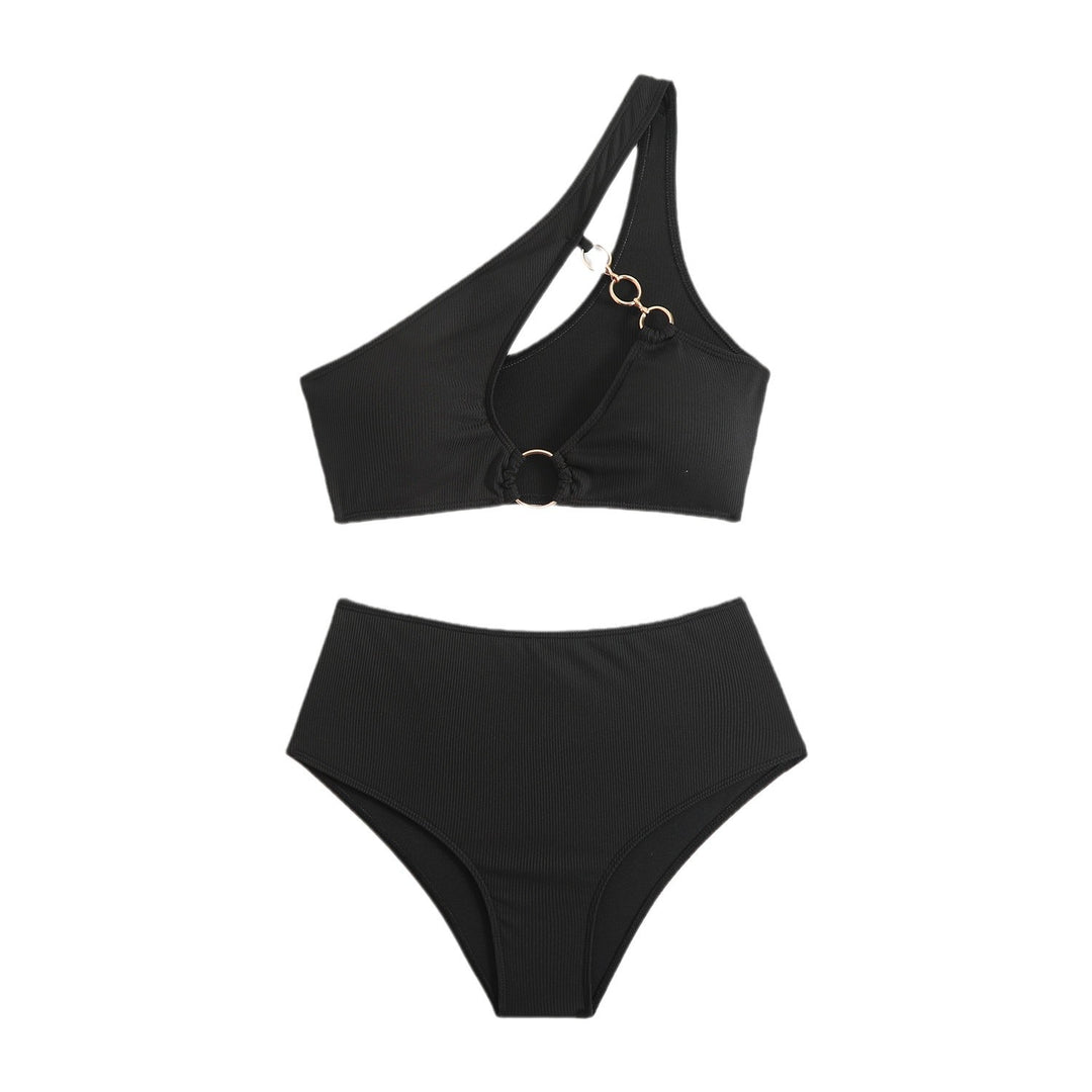 Dame asymmetrisk Cut-Out High-Waist Bikini Sæt Stilla