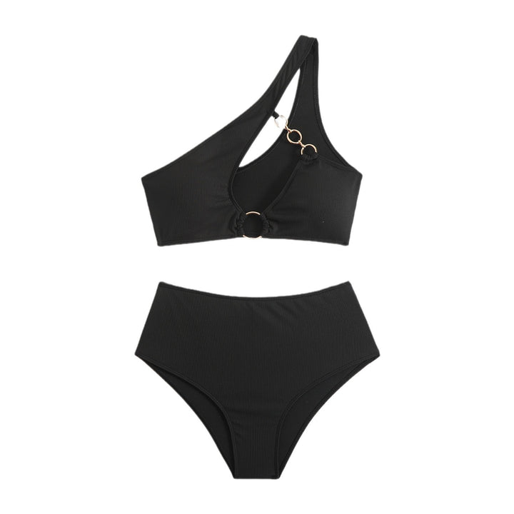 Dame asymmetrisk Cut-Out High-Waist Bikini Sæt Stilla