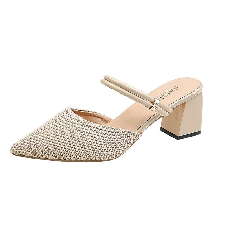 Dame Slingback Pumps med elegant spids design og moderne blokhæl Stilla