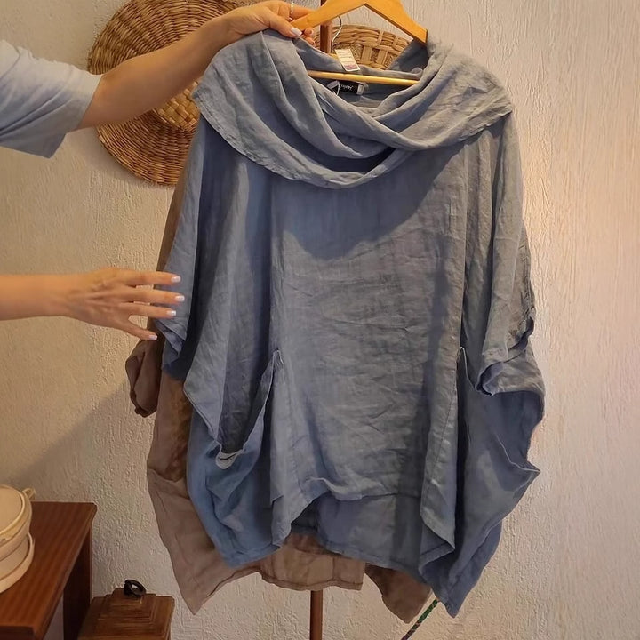 Damer Oversize Bluse med generøs krave Stilla