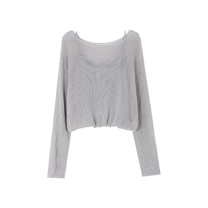 Dame luftig strikpullover med fin mesh-struktur og løs pasform Stilla