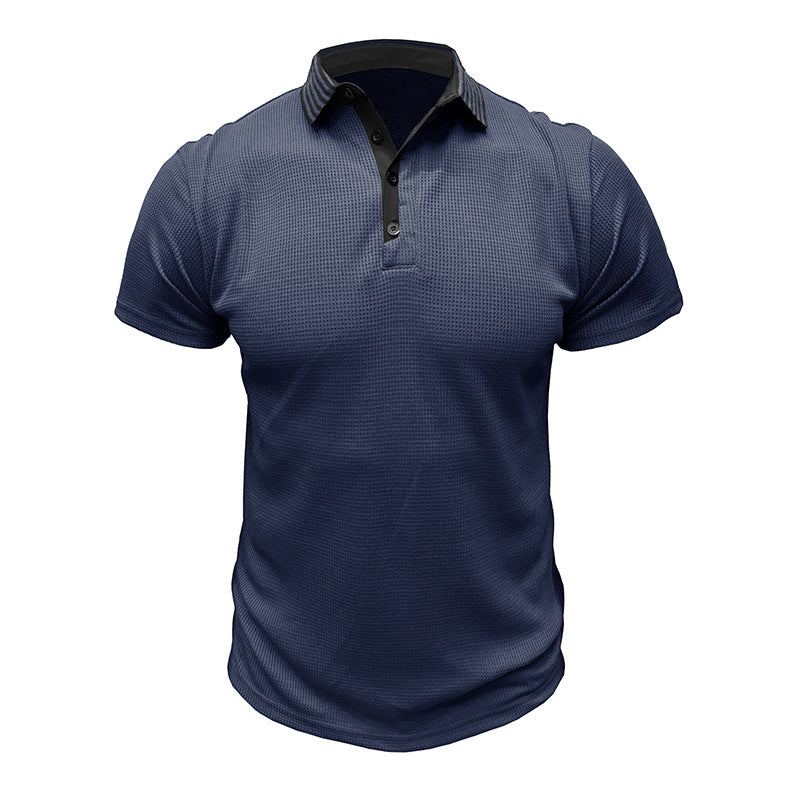 Herrer Sporty Poloshirt med åndbare mesh-egenskaber og elegant krave Stilla