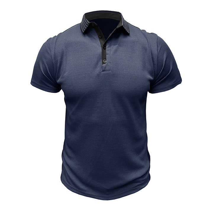 Herrer Sporty Poloshirt med åndbare mesh-egenskaber og elegant krave Stilla