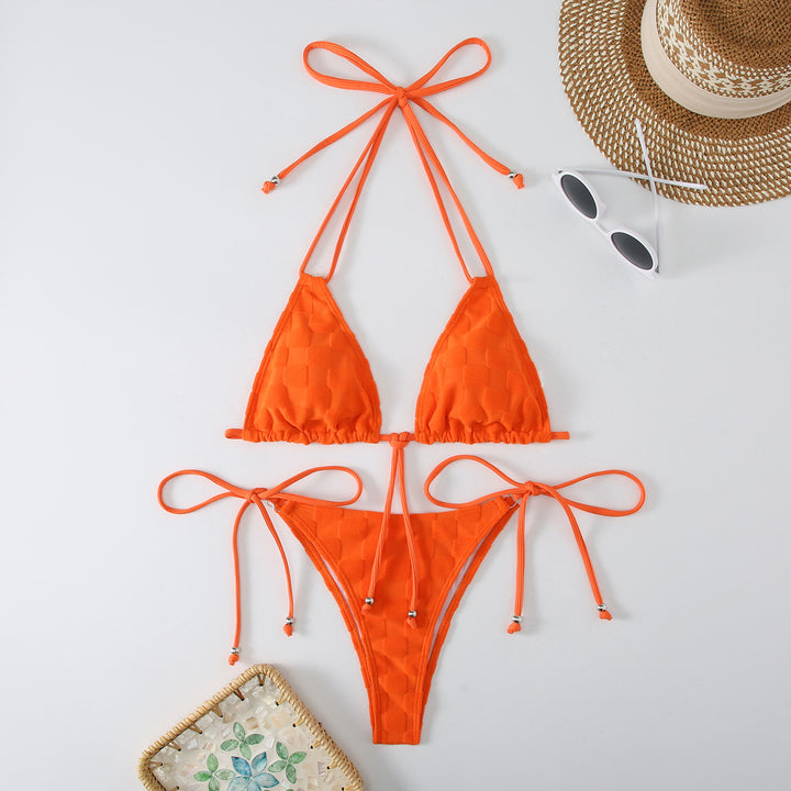 Dame Triangel-Bikini med raffinerede bindebånd Skovae
