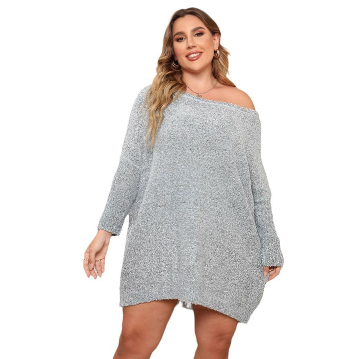Dame hyggelig oversize sweater med skulderudskæring Stilla