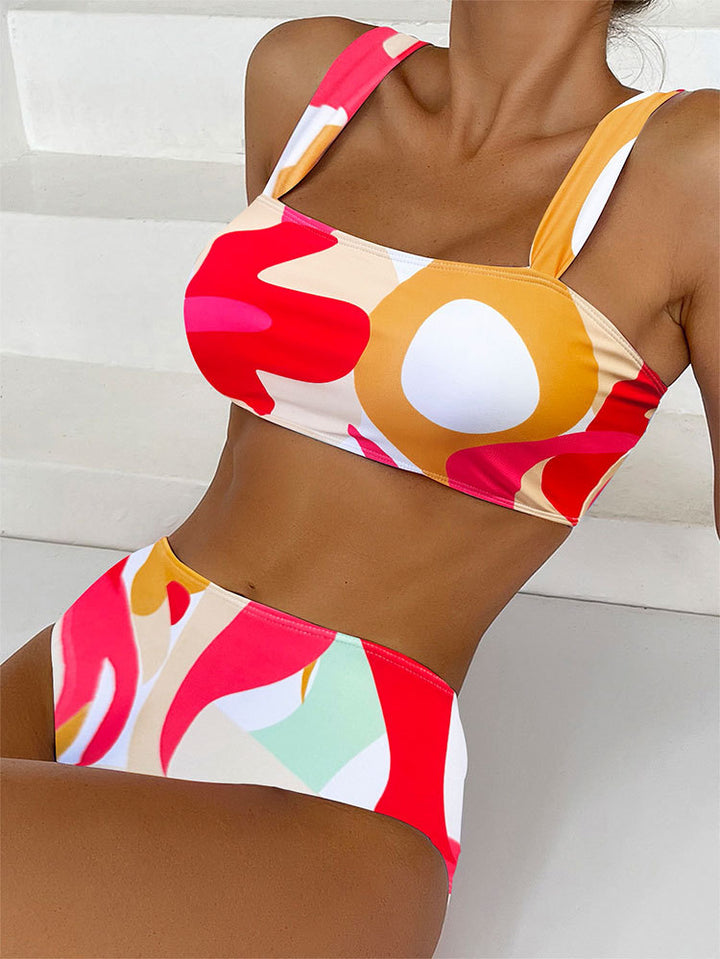 Dame bikini sæt med moderne geometrisk design Stilla