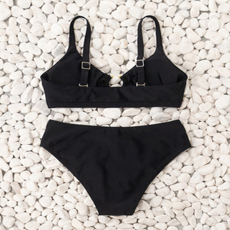 Dame Højtaljet Cut-Out Bikini Sæt Stilla