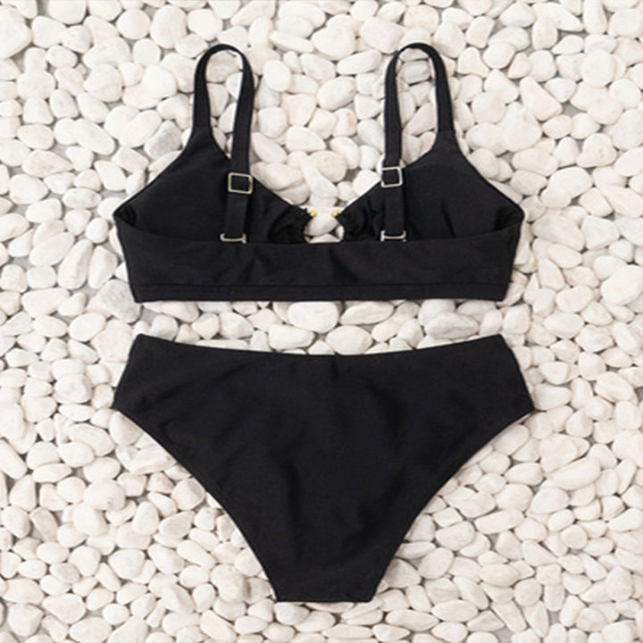 Dame Højtaljet Cut-Out Bikini Sæt Stilla