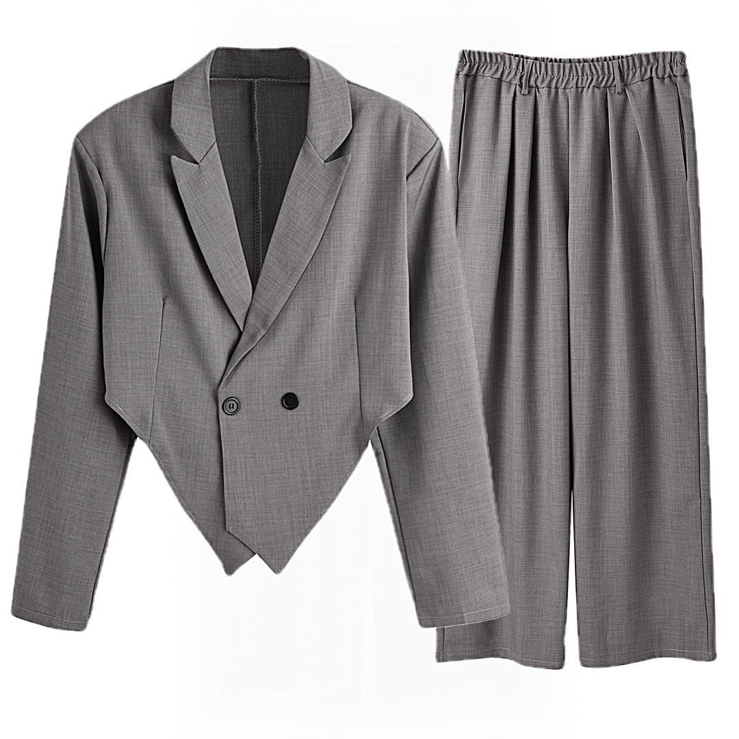 Dame modet oversized blazer sæt med bred ben Stilla