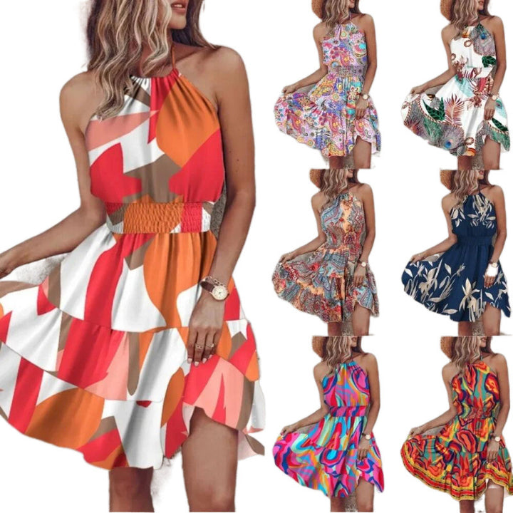 Dame Halter Neck Rynkeskjorte Stilla