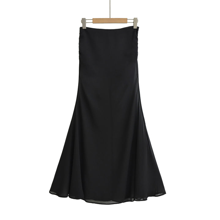Dame Elegant Maxi-nederdel med flydende snit og sart tekstur Stilla