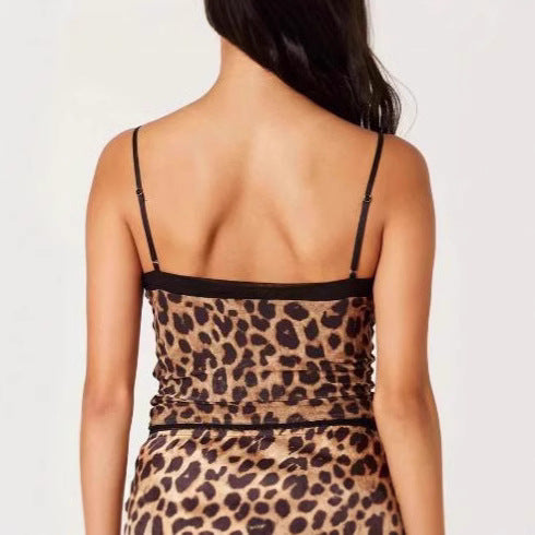 Damer Stilfuldt Leopardmønster Cami Top Stilla