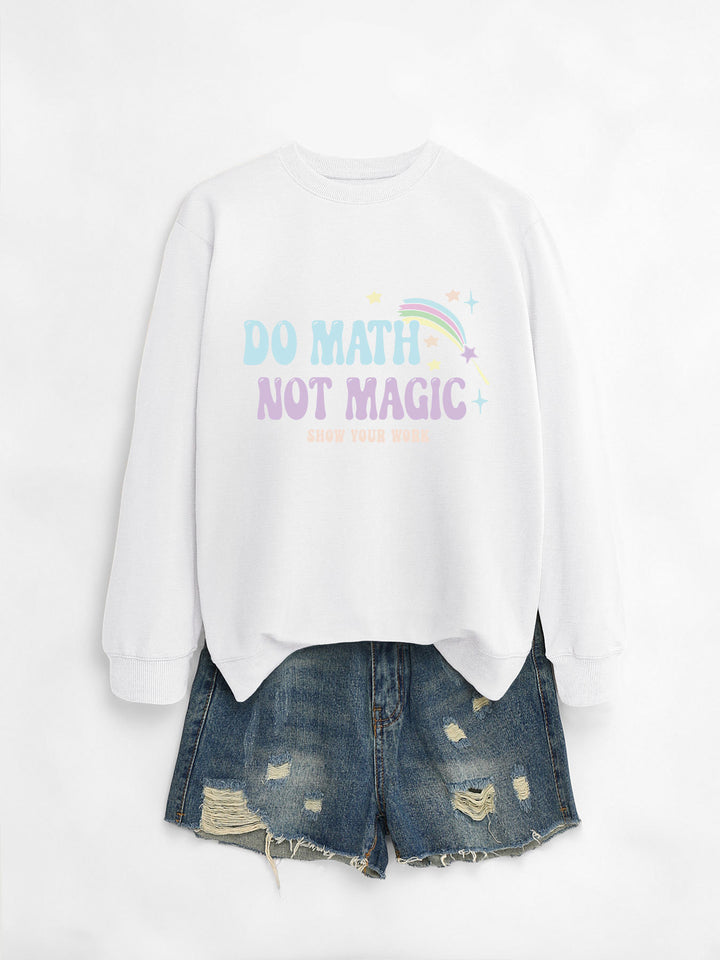 Dame casual sweatshirt med inspirerende matematikmotiv Stilla