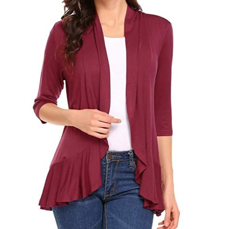Dame Let cardigan med asymmetrisk kant Stilla