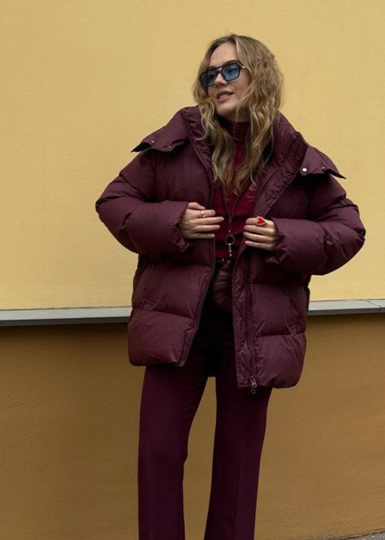 Stilla | Burgundy Puffer Jakke - Luxe Vinter Komfort