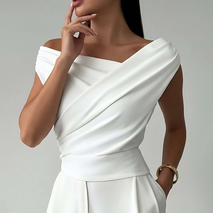 Damer Elegant Top med Wrap Look og en Skær Betoning Stilla