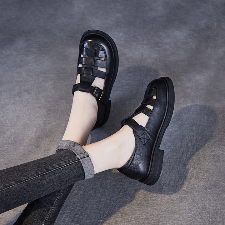 Herrer Fritids Læder Monk Strap Slipper Stilla