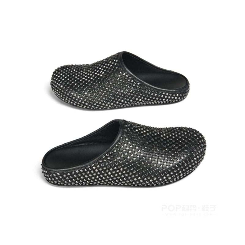 Femme med strass dekorerede slippers mules Stilla