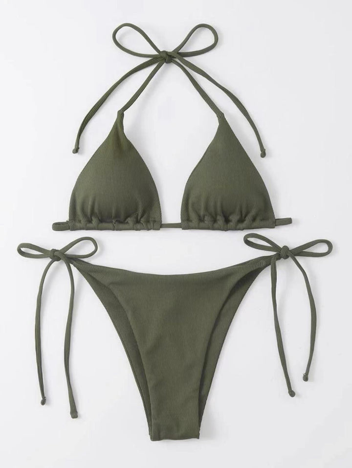 Dame trekant-bikini med sideløkke og justerbare stropper Skovae