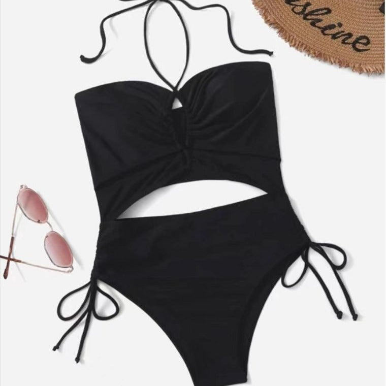 Femme Cut-Out Højkrave Enstykke Badedragt Stilla