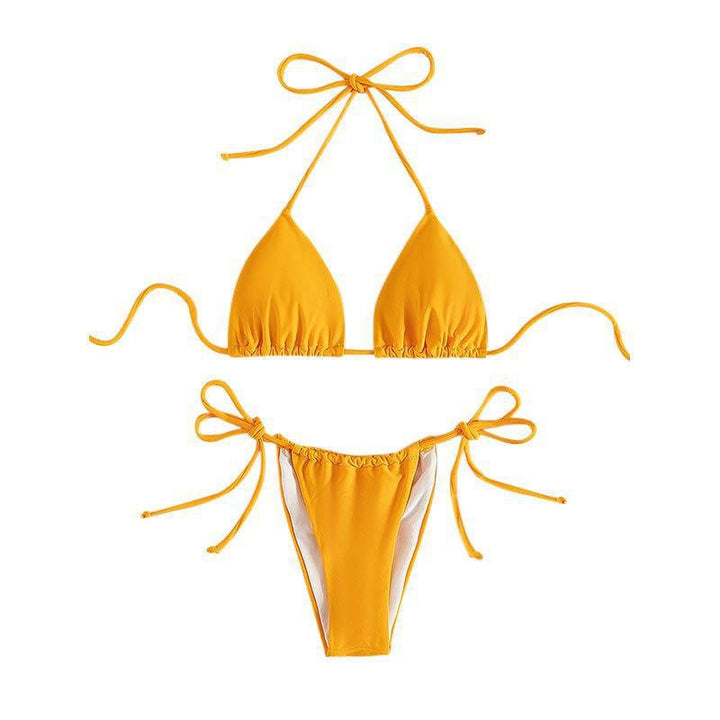 Dame Triangel-Bikini med justerbare stropper og sidelændebånd Stilla