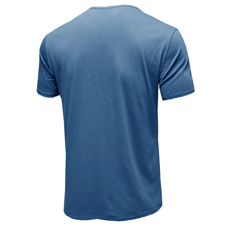 Herrer Kortærmet Henley-shirt med modetrend knaplukning Stilla