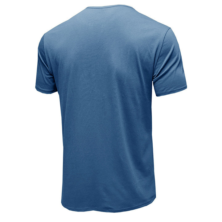 Herrer Kortærmet Henley-shirt med modetrend knaplukning Stilla