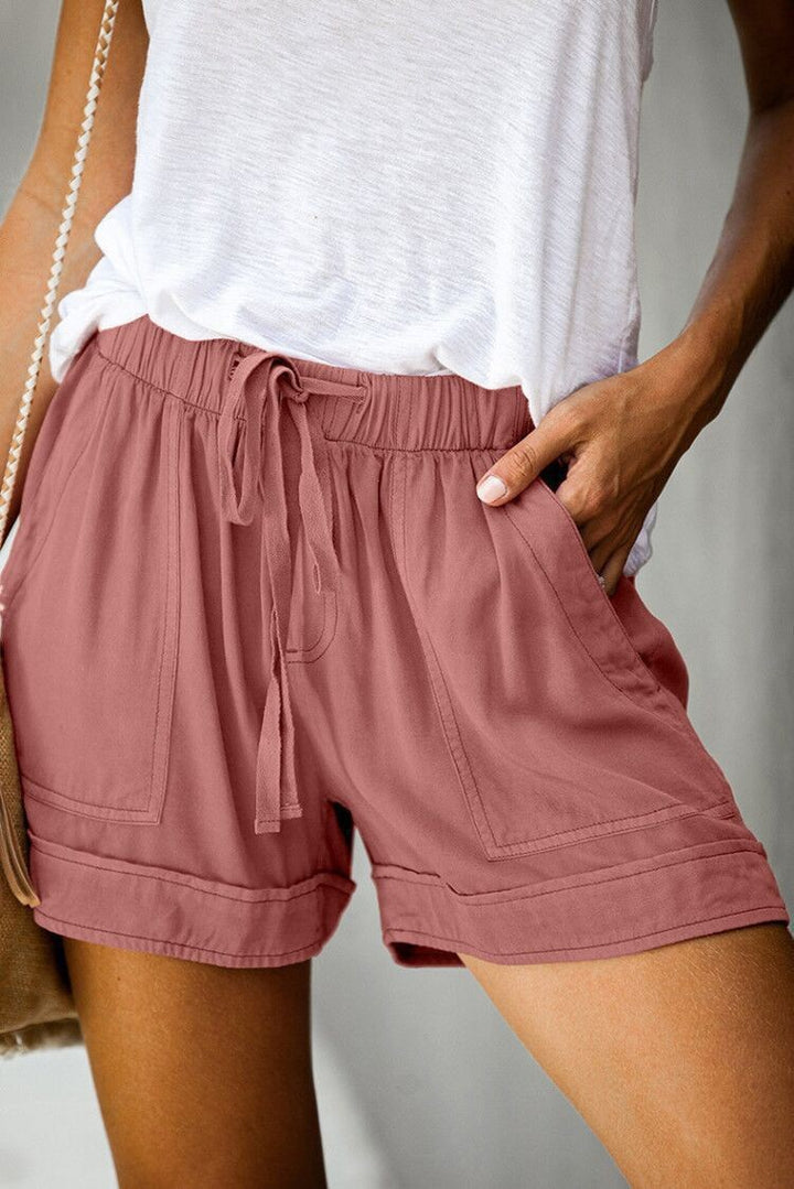 Dame Behagelige Sommer-shorts med elastisk talje og praktiske lommer Skovae