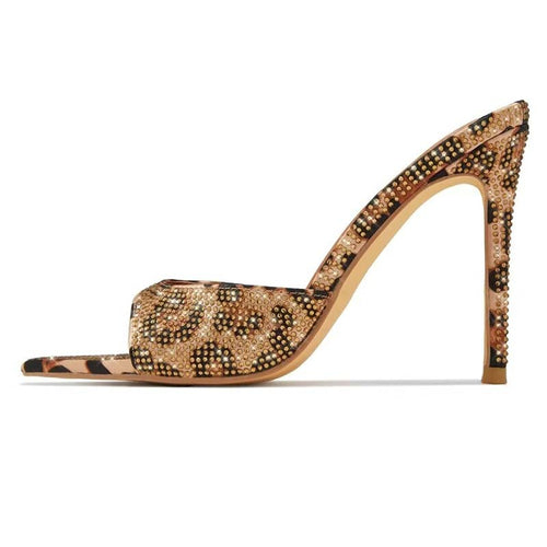 Femme Stiletto Mules med strassdekorationer  Stilla