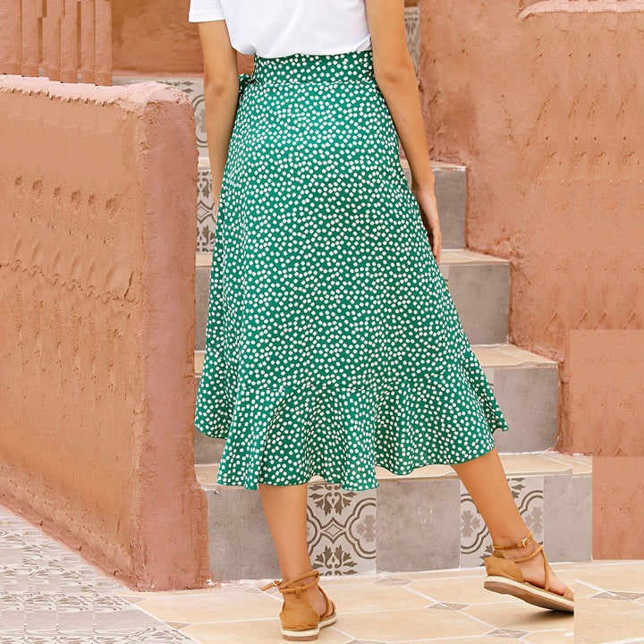 Femme Volant Saum Midi Skirt Stilla