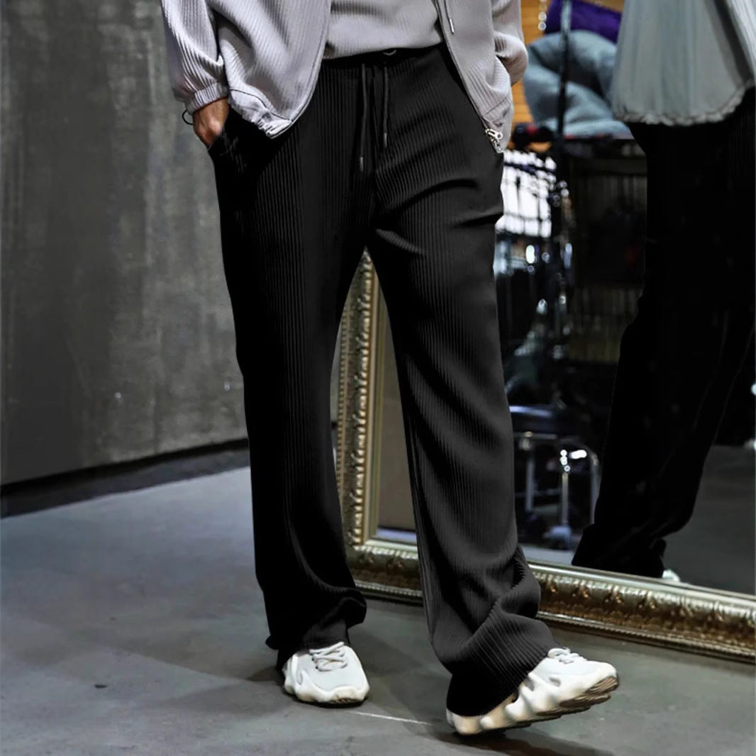 Dame Relaxed Fit Plisserede Vide Bukser Stilla