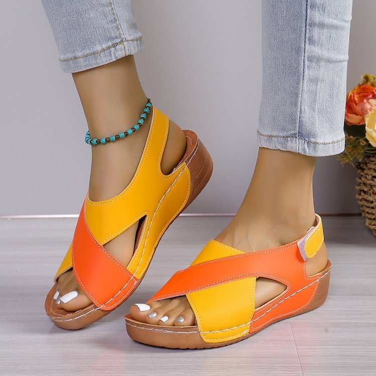Dame Komfortable Sandaler med Kryds-Design og anatomisk Såle Stilla