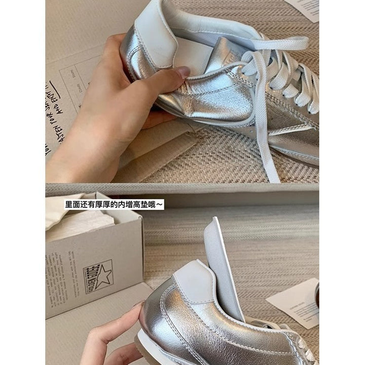 Dame Retro-inspirerede fritids sneakers med blødt læder-overdel Stilla