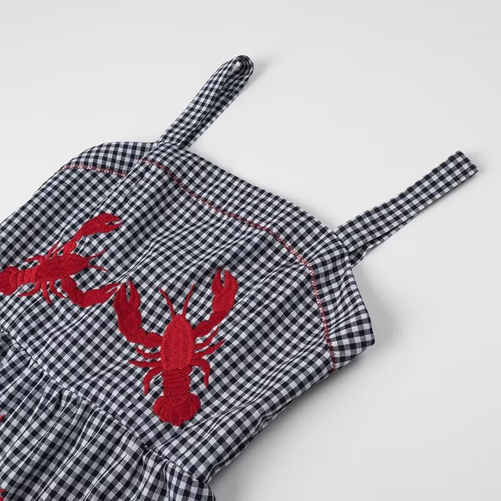 Dame Maxikjole med blomsteret ternet mønster og livligt design Stilla