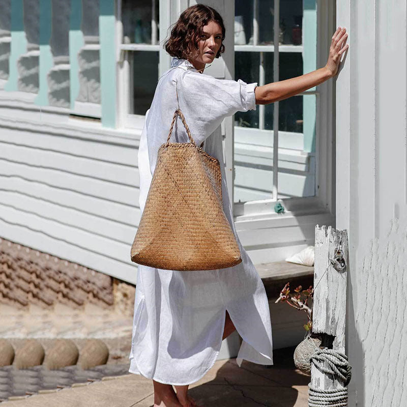 Dame Strandbluse med afslappet pasform og elegant krave Stilla