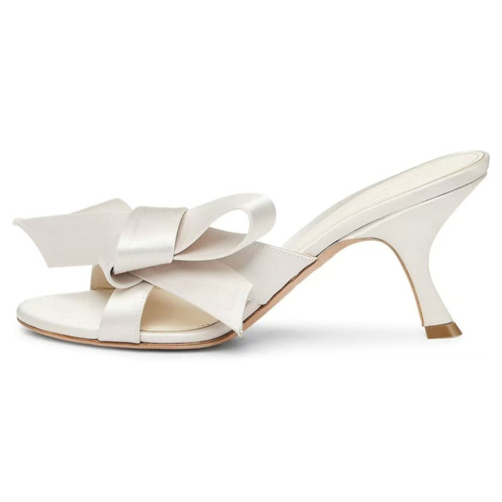 Femme Elegante Satin Sløjfe Rutschsandaler Stilla